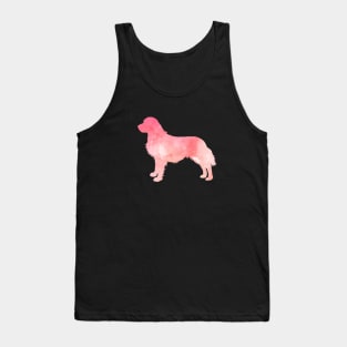 Pink Golden Retriever Tank Top